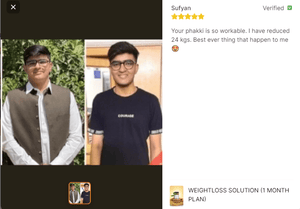Weightloss Solution (1 Months Plan)